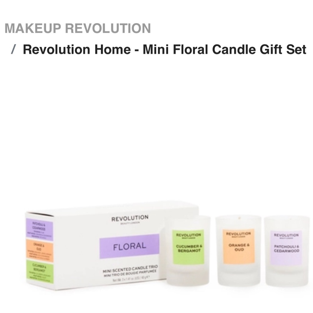 Makeup Revolution Revolution Home - Mini Floral Candle Gift Set